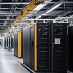 photo: interior of clean and well-lit data center